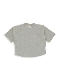 Хлопковая футболка с логотипом для маленьких мальчиков и мальчиков Palm Angels, цвет Medium Grey