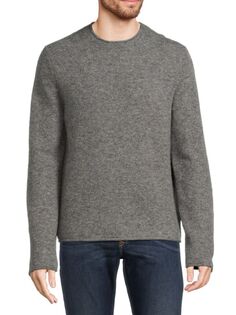 Свитер из смесовой мериносовой шерсти Slubbed Vince, цвет Medium Heather Grey