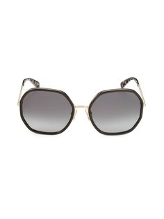Овальные солнцезащитные очки Nicola 58MM Kate Spade New York, темно-серый