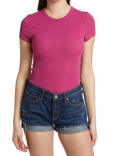 Облегающая футболка Zoe Rag &amp; Bone, темно-розовый