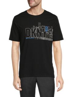 Футболка с графическим логотипом Dkny, черный