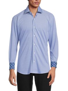 Однотонная рубашка Grant Bertigo, темно-синий
