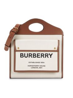Двусторонняя сумка-тоут с логотипом Burberry, цвет Natural