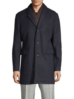 Классическое пальто с подогревом Michael Kors, цвет Navy Heather