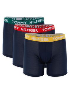 Комплект из 3 трусов-боксеров с логотипом на талии Tommy Hilfiger, цвет Navy Multi