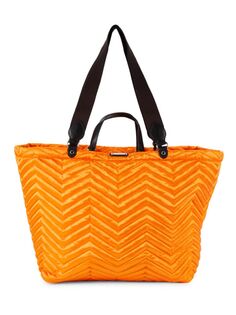 Стеганая сумка-тоут Sienna Rebecca Minkoff, цвет Neon Orange