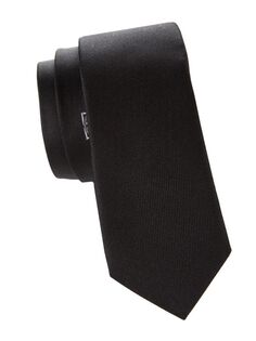 Шелковый жаккардовый галстук Greca Peace Givenchy, черный