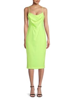 Однотонное платье-комбинация Natalie Et Ochs, цвет Neon Lime