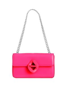 Маленькая кожаная сумка через плечо Rebecca Minkoff, цвет Neon Pink