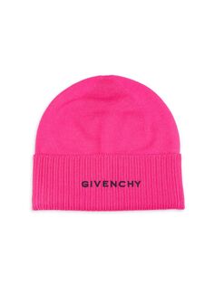 Шерстяная шапка с логотипом Givenchy, цвет Neon Pink