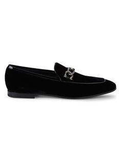 Бархатные лоферы Salvatore Ferragamo, цвет Nero