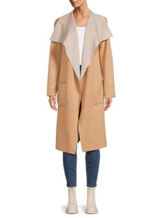 Асимметричный кардиган Duster Saks Fifth Avenue, цвет New Camel