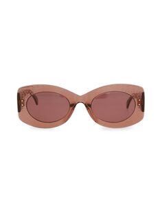 Прямоугольные овальные солнцезащитные очки 51MM Alaïa, цвет Nude