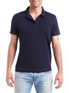 Эластичная футболка-поло Manolo в четыре направления Pino By Pinoporte, темно-синий