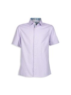 Изящная рубашка с узором пейсли для маленького мальчика Elie Balleh, фиолетовый