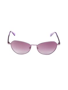 Овальные солнцезащитные очки с кристаллами Swarovski 56MM Swarovski, фиолетовый