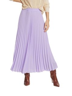 Плиссированная юбка-миди-трапеция Saks Fifth Avenue, фиолетовый