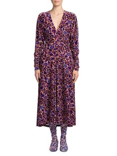 Платье миди V-Kenny La Doublej, фиолетовый