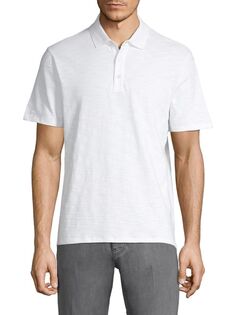 Классическая хлопковая рубашка-поло Vince, цвет Optic White