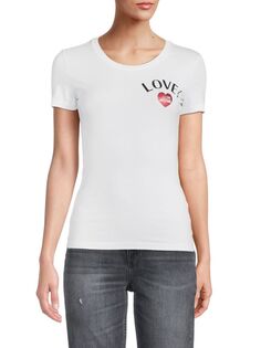 Футболка с логотипом Love Love Moschino, цвет Optical White