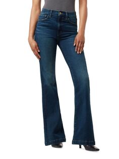 Расклешенные эластичные джинсы Molly с высокой посадкой Joe&apos;S Jeans, цвет Overflow Blue