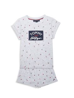 Комплект из двух предметов: футболка и шорты для маленькой девочки Tommy Hilfiger, цвет Assorted