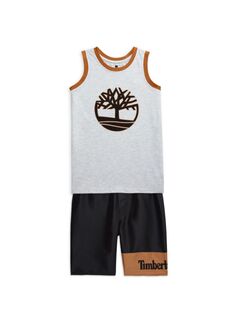 Комплект из двух предметов: майка с логотипом и шорты для плавания для мальчика Timberland, цвет Assorted