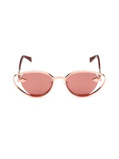 Солнцезащитные очки «кошачий глаз» Kissy Kissy 51MM Karen Walker, цвет Aubergine