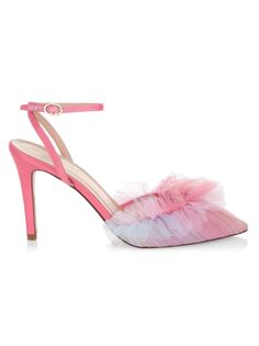Туфли Franca из тюля с острым носком Andrea Wazen, цвет Pink Degrade