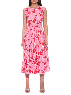 Платье миди с поясом Paris Alexia Admor, цвет Pink Multi