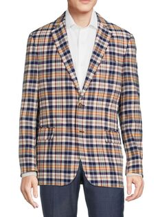 Спортивная куртка в клетку Regent Fit Madras Brooks Brothers, цвет Beige Multi