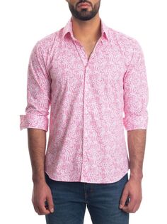 Рубашка с цветочным принтом Jared Lang, цвет Pink Paisley