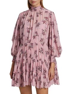 Многоярусное мини-платье Corrine Cinq À Sept, цвет Pink Sand