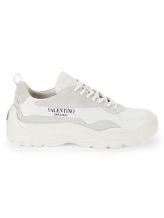 Массивные кожаные кроссовки Valentino Garavani, цвет Bianco