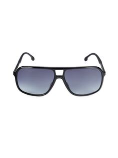 Прямоугольные солнцезащитные очки 61MM Carrera, цвет Black Blue