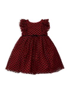 Платье в горошек для маленьких девочек и девочек Pippa &amp; Julie, цвет Red Black