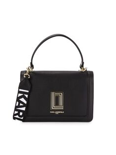 Кожаная сумка Simone с верхней ручкой Karl Lagerfeld Paris, цвет Black Gold