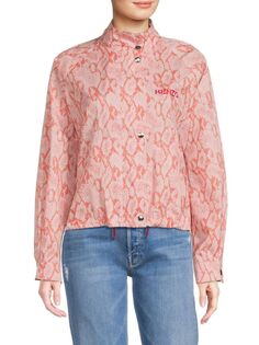 Пиджак с абстрактным принтом Kenzo, цвет Raspberry