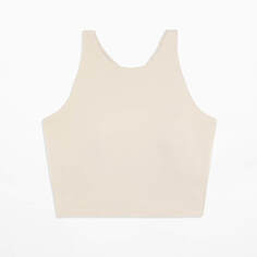 Топ Oysho Comfortlux Strap Tank, бежевый