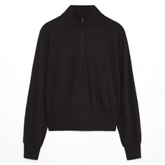 Худи Oysho Half-length Zip, черный