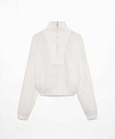 Джемпер Oysho Raised Neck Ribbed, экрю