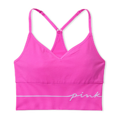 Спортивный топ Victoria&apos;s Secret Pink Seamless Scoop Neck, розовый