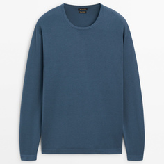 Свитер Massimo Dutti Crew Neck Knit, синий