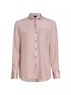 Шелковая рубашка-бойфренд Atm Anthony Thomas Melillo, цвет pink lilac