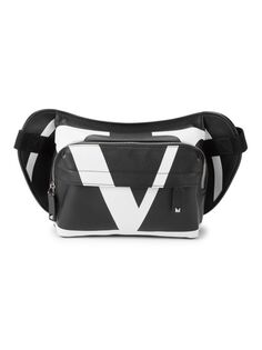 Кожаная поясная сумка с графическим рисунком Valentino Garavani, цвет Black White