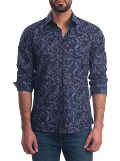 Рубашка с абстрактным принтом Jared Lang, цвет Blue Print