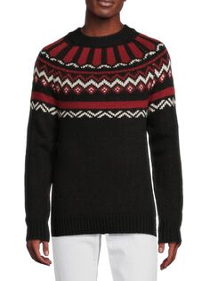 Праздничный свитер из смесовой шерсти Karl Lagerfeld Paris, цвет Black Red