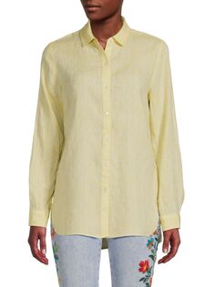 Льняная рубашка на пуговицах Britt J.Mclaughlin, цвет Soft Lime