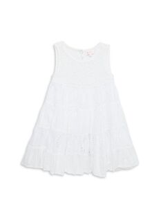 Платье с люверсами для маленьких девочек и девочек, расшитое бисером Ranee&apos;S, белый Ranees