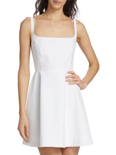 Расклешенное мини-платье без рукавов Theory, белый